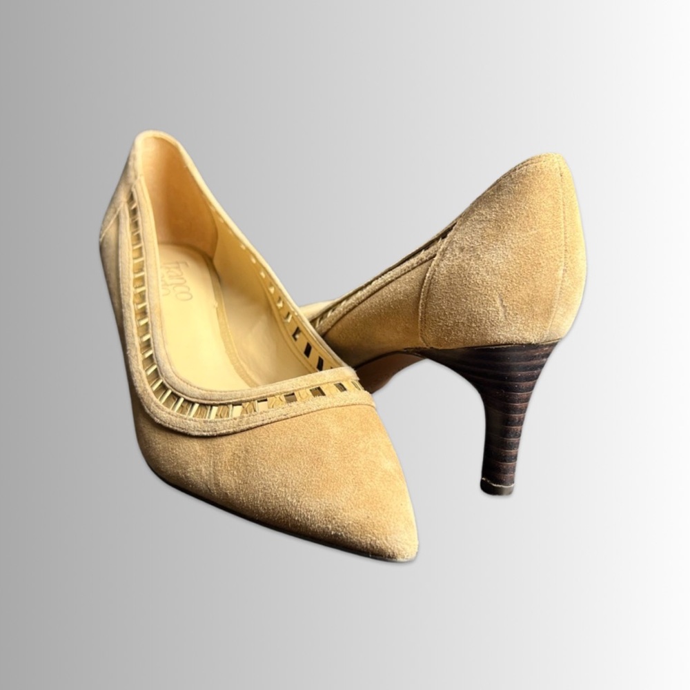 Franco Sarto Nude Diane LP Leather Upper 2.5” Heel Cut Out Heels, Size 8 - Picture 6 of 9